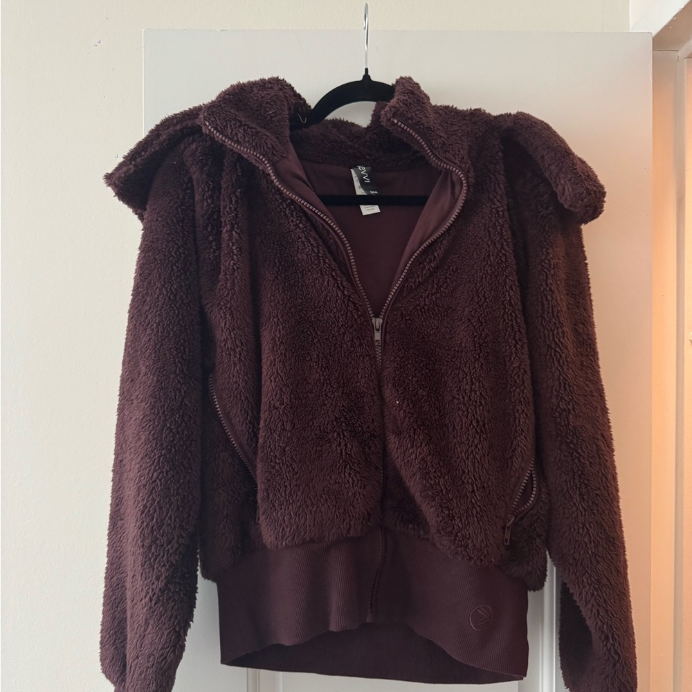 Cozy Maroon Jacket with detachable hood